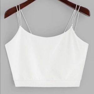 ZAFUL White Strappy Cami Crop Top
